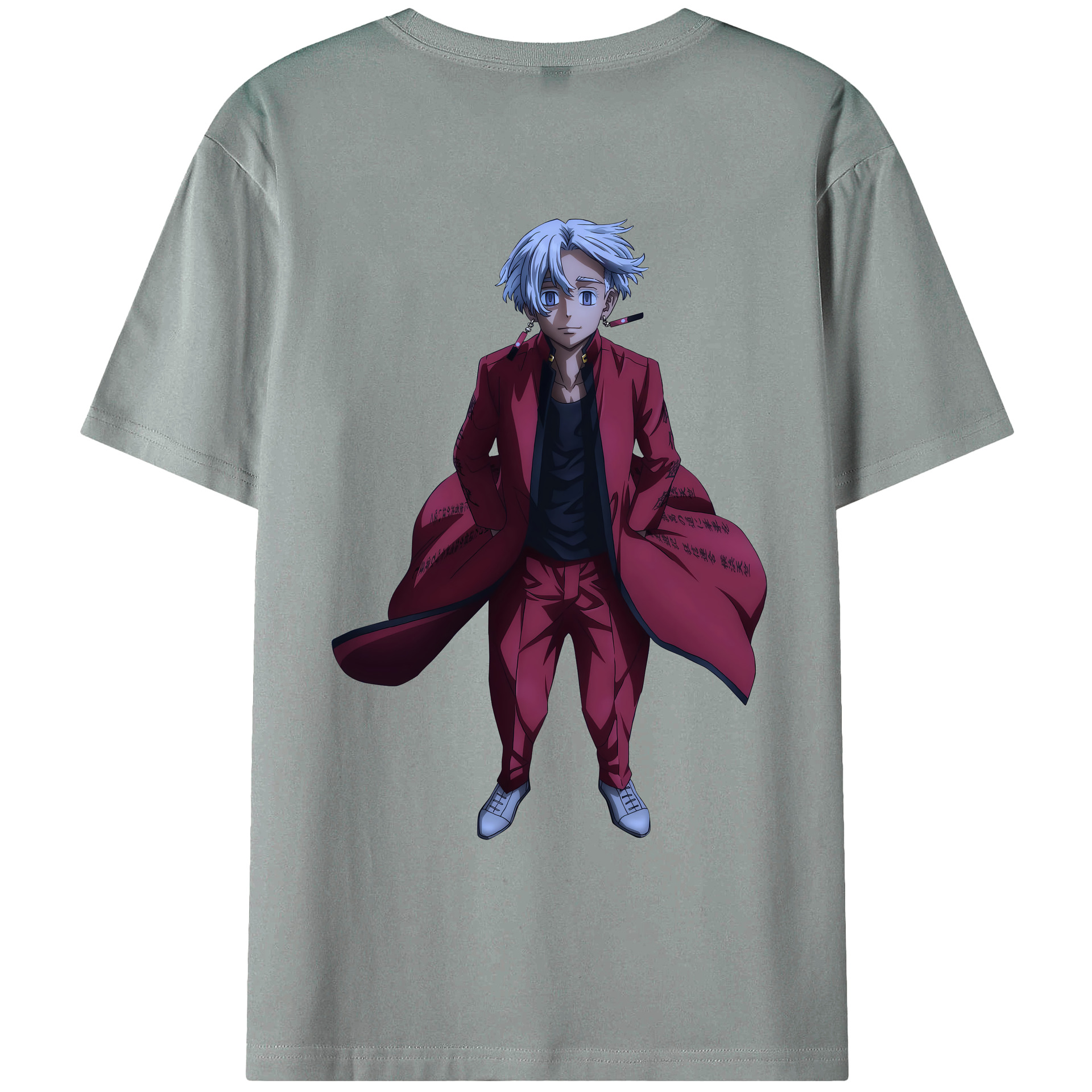 （画像用） 東京リベンジャーズ Tokyo Revengers 綿100％ メンズ半袖Tシャツ（バックプリント） 通気性